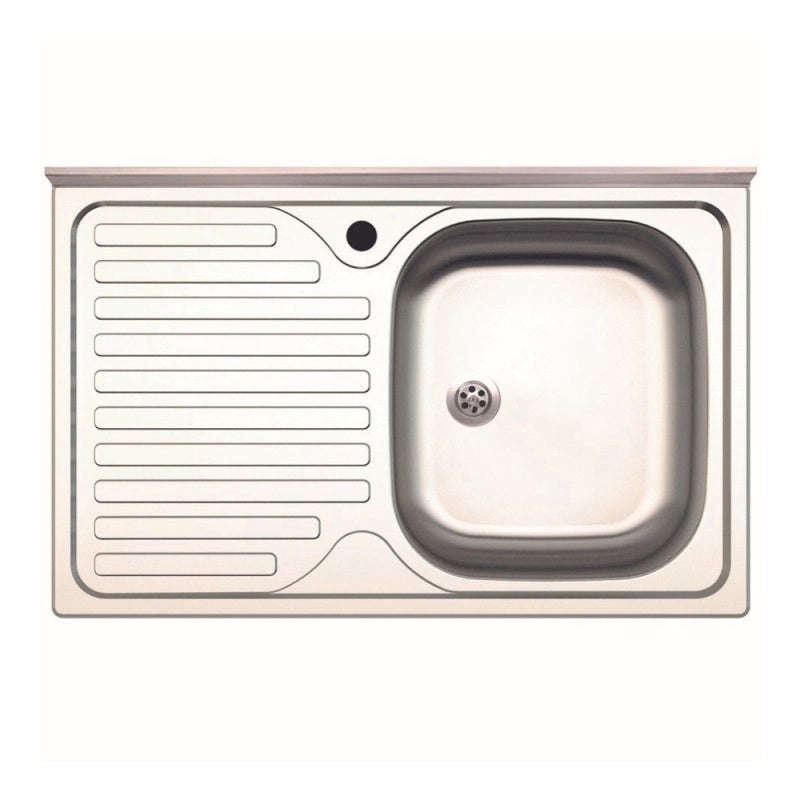 Lavello appoggio 80x50 SA216 1 vasca e gocciolatoio sinistro