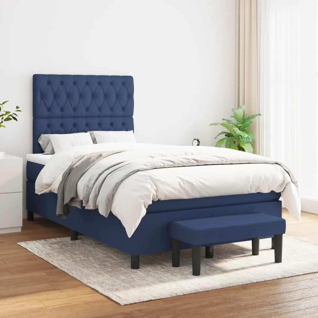Giroletto a Molle con Materasso Blu 120x190 cm in Tessutocod mxl 115811