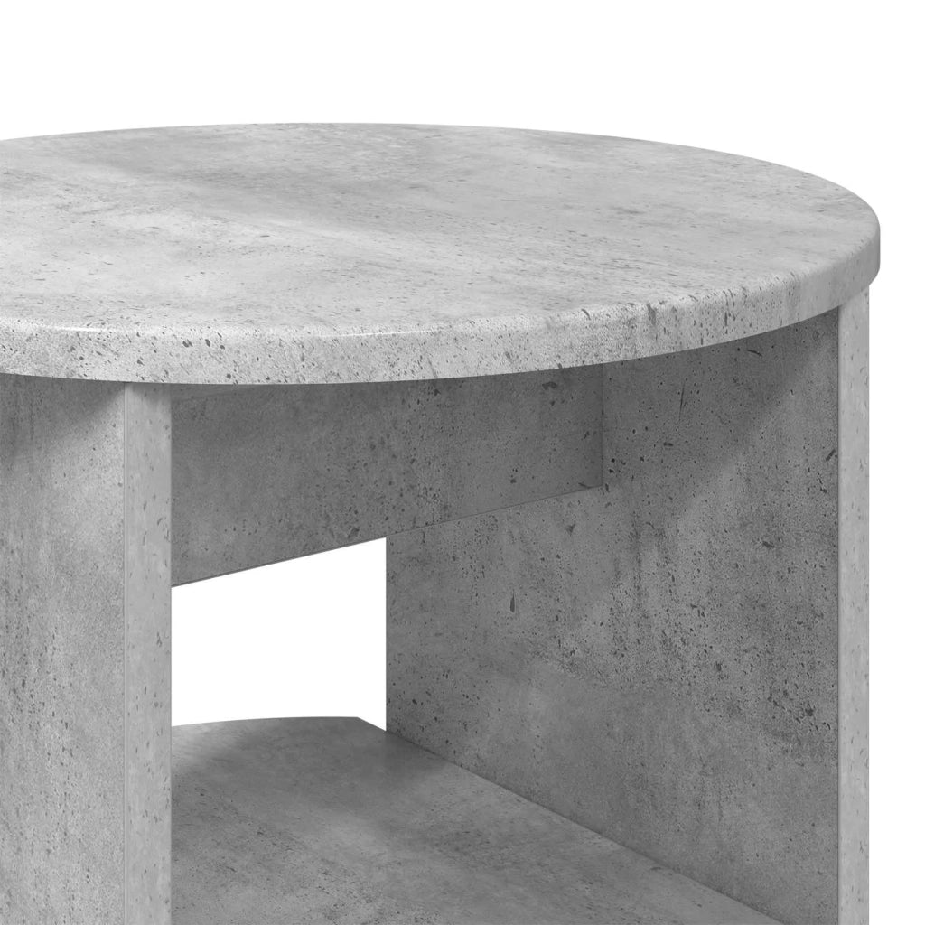 Mobile laterale Grigio Cemento Ø40 x 50 cm Legno ingegnerizzato