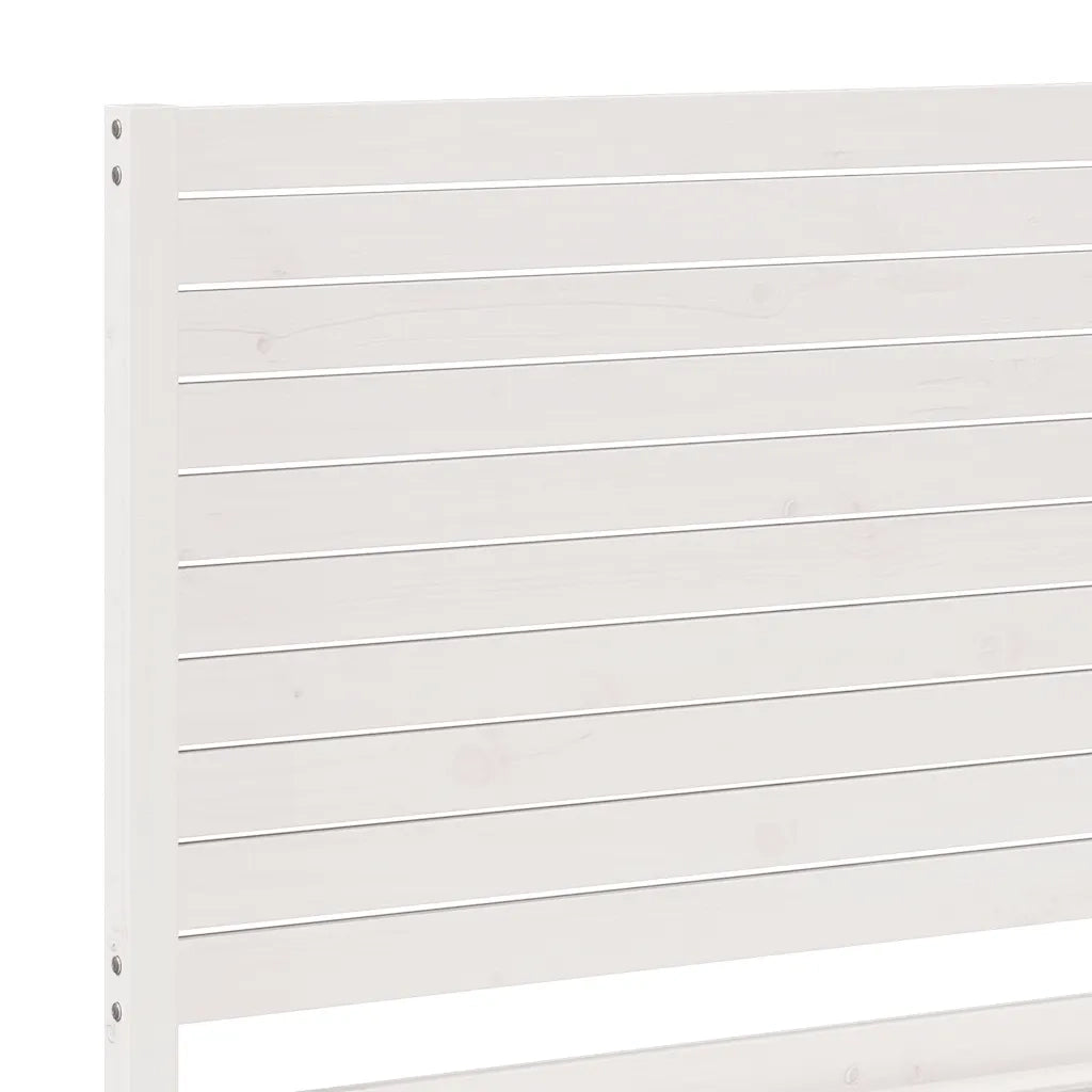 Giroletto Extra Lungo senza Materasso-Struttura Letto Bianco 140x210cm Massello 868063