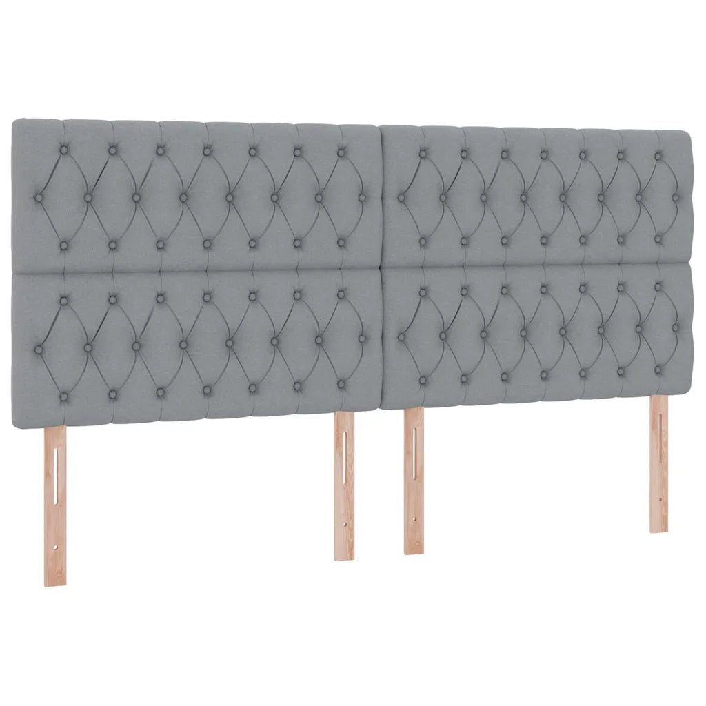 Letto con contenitore LED e materasso Grigio Chiaro