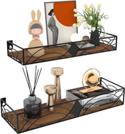 Raccordo per parete oscillante con barre metalliche e pannelli in legno - Parete decorativa rustica per cucina bagno camera da letto soggiorno ufficio - Set di 2 pannelli per parete e raccordi