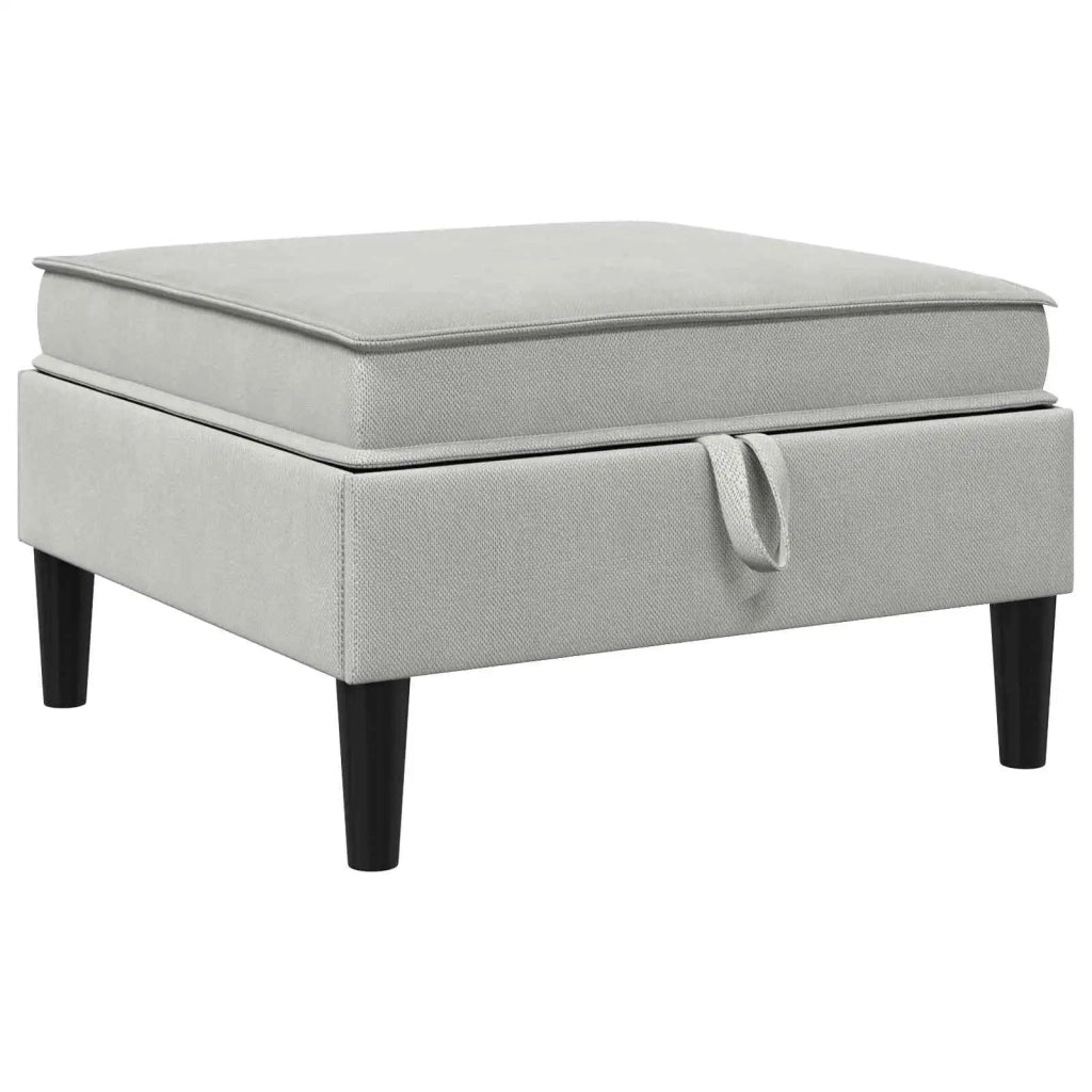 Set di mobili per il soggiorno 4 pcs Grigio chiaro Tessuto 3413800