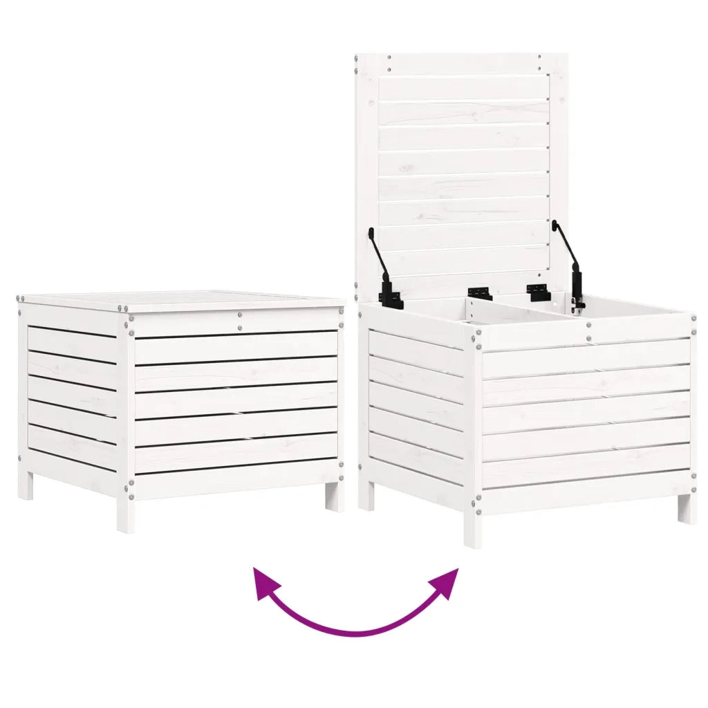 Set Salotto da Giardino 5 pz Bianco in Legno Massello di Pino 3250489