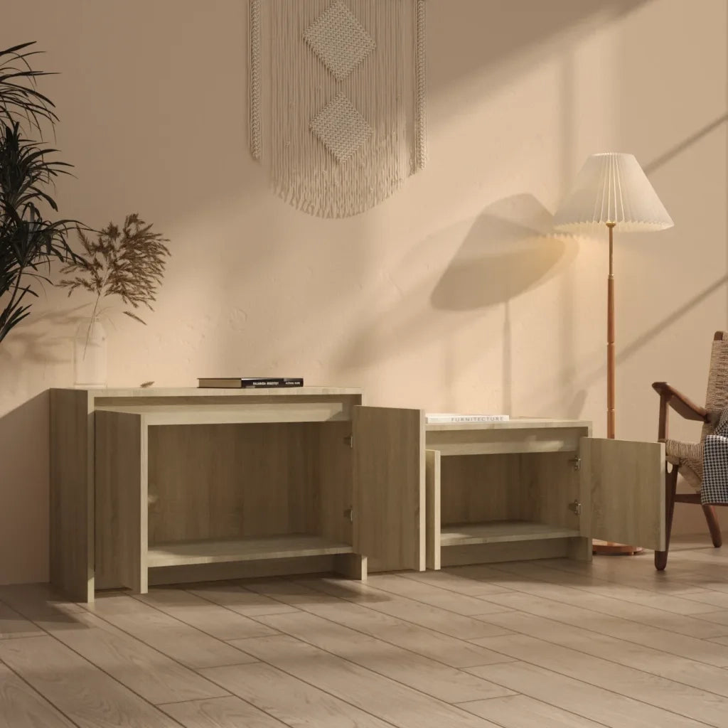 Mobile TV Rovere Sonoma 146,5x35x50 cm in Truciolato 809812