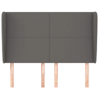 Testiera ad Orecchio Grigio 147x23x118/128cm in Similpelle cod mxl 34608