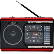 Trade Shop - Radio Portatile A Batteria Usb Sveglia Q-fm40 Altoparlante Bluetooth Con Torcia -