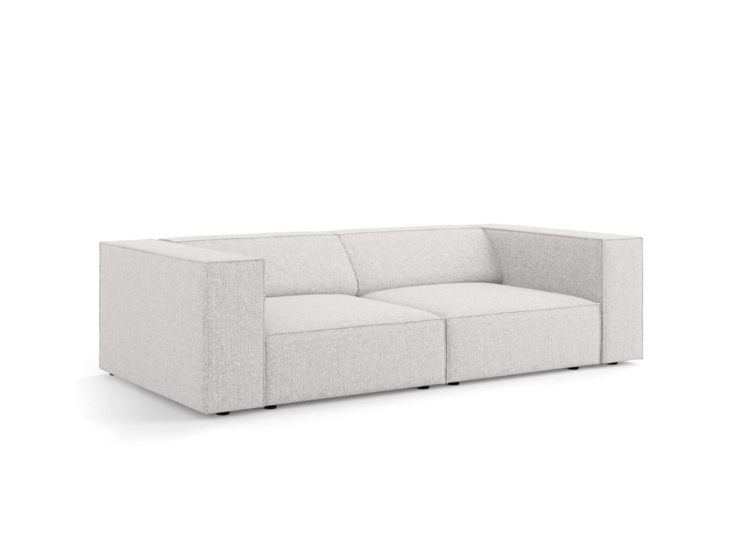 Cosmopolitan Design - Divano "Arendal" 3 posti in ciniglia grigio chiaro 