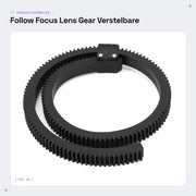 Accessorio per regolare la messa a fuoco - Anello di ingranaggio per lenti - Ring di ingranaggio flessibile - Accessorio per fotocamera - in gomma/plastica - Adatto per lenti da 46 a 92 mm - Anello di ingranaggio per lenti