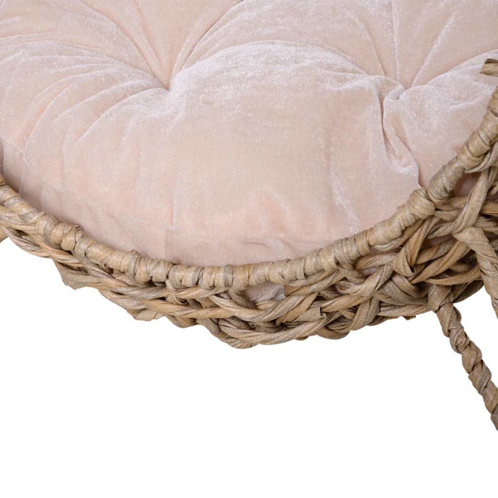 Cuccia per Gatti in Rattan con Cuscino ¨C zephmum ¨C Naturale ?52 x 58 cm