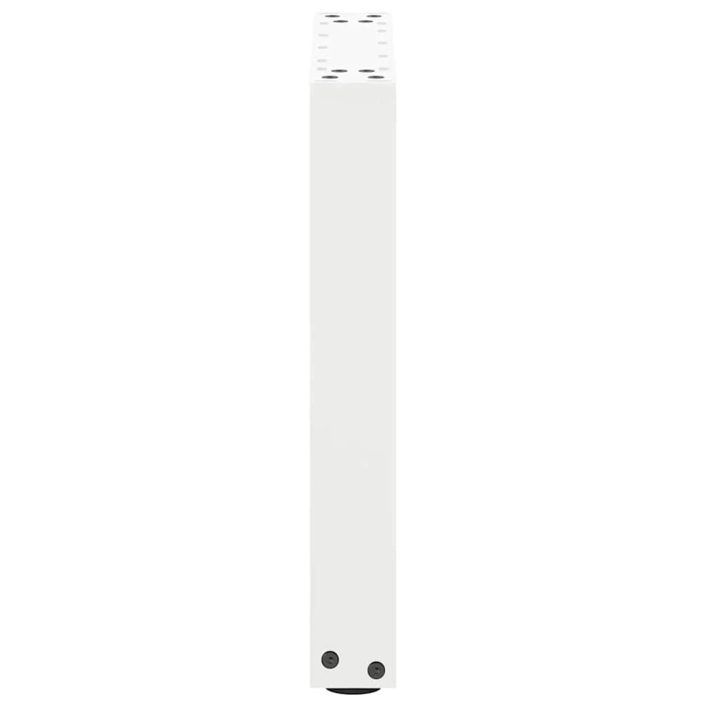Set di 2 gambe per tavolino a forma di U 38 x 43 cm supporto robusto con piedini regolabili design moderno in acciaio bianco 02_0057393