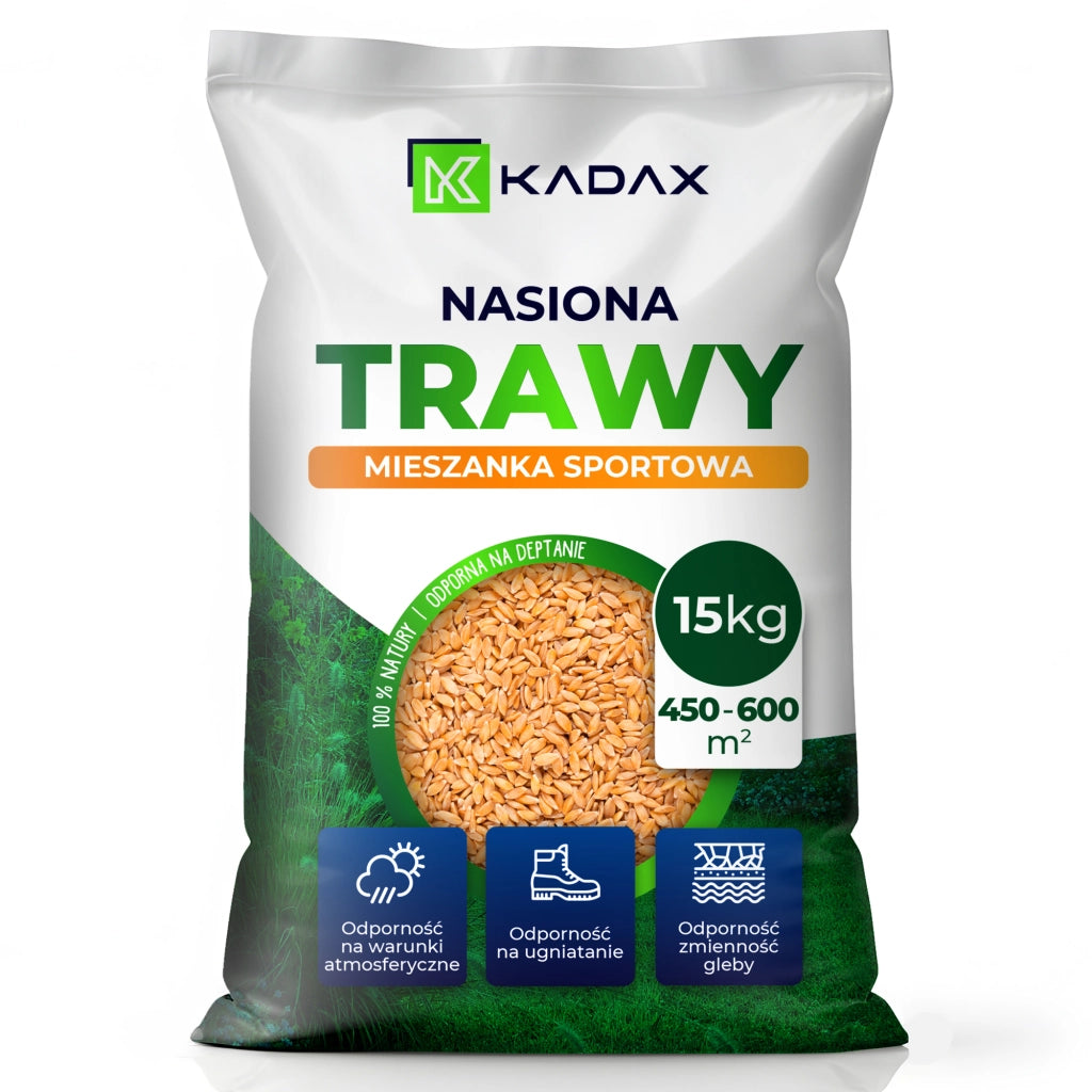 Semi per prato KADAX 15 kg, resistenti al calpestio, autocompattanti, per sport, 600 m²