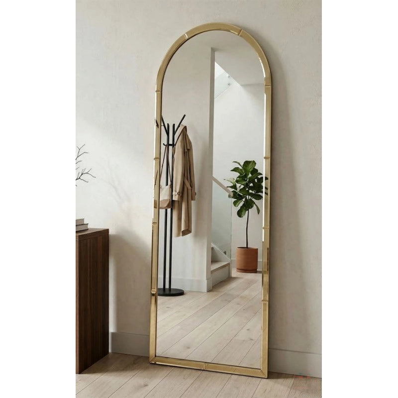 Specchio Da Muro Baku Oro cm 55x2x150 (misura Specchio cm 49x144)