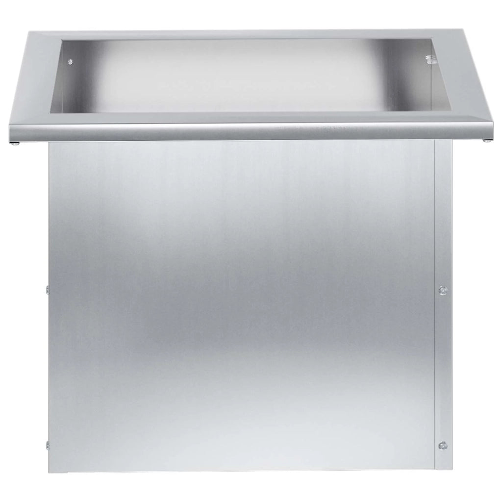 Fioriera da giardino con LED Argento 30 x 40 x 30 cm 8008080