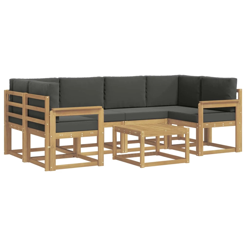 Set di divani da esterno con cuscino 7 pcs Bianco e Antracite 3387306