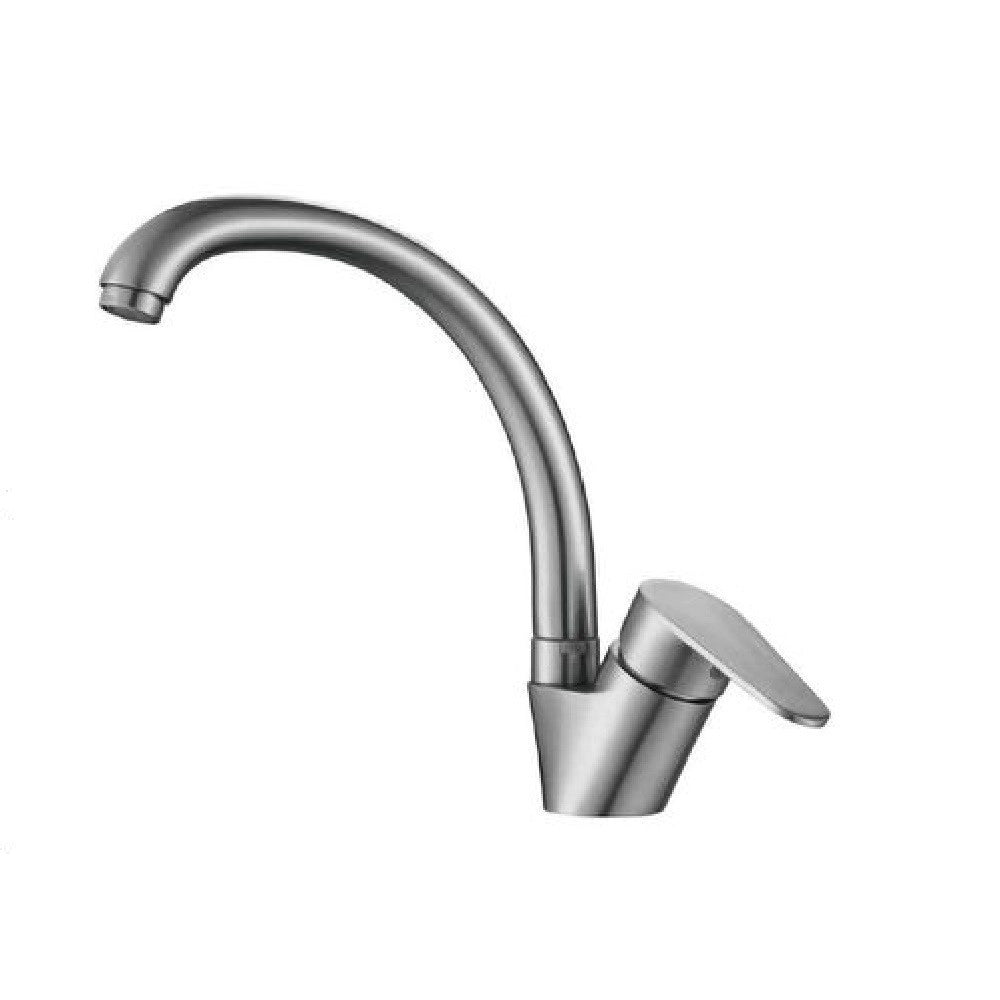 Trade Shop - Rubinetto Cucina Lavello Monoforo Miscelatore Orientabile Cromato Satinato 79827 -