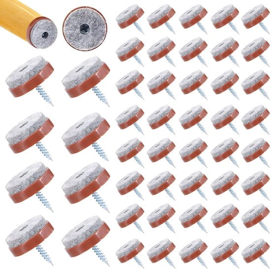 50x Protezioni per Mobili con Viti - Protezioni Pavimento 20 mm - Mobili con Viti - Anticrasi Mobili - Protezioni Viti - Protezione Pavimento - Protezione Mobili - Protezioni per Gambe di Sedia - Gambe di Sedia - Sotto i Mobili