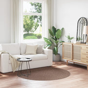 Tappeto Shaggy con retro in lattice Marrone Ã¸160 cm