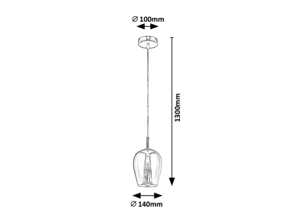 Lampada a sospensione Rabalux Petunia cromata E27 Ø14