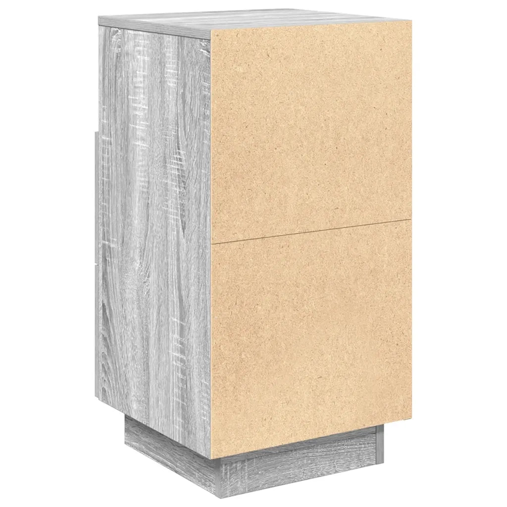 Comodini 2 pz con 2 Cassetti Grigio Sonoma 36x36x68 cm 858589