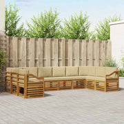 Set divano sezionale con cuscino 10 pcs Naturale e Beige
