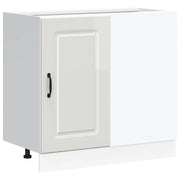 Pensile da cucina | Mobiletto da cucina "Kalmar" Bianco lucido in legno ingegnerizzato