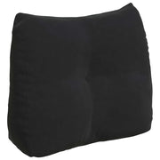 Cuscino per Schiena | Cuscino dorsale Nero 60 x 24 x 50 cm Velluto