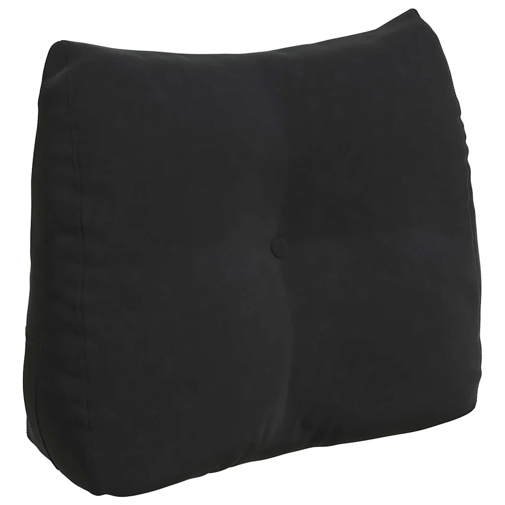 Cuscino per Schiena | Cuscino dorsale Nero 60 x 24 x 50 cm Velluto