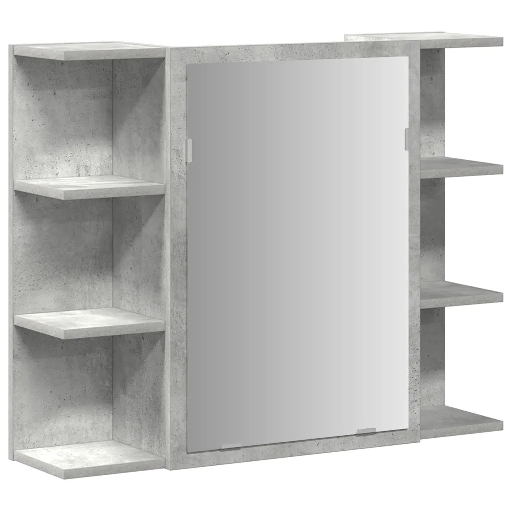 Set Mobili da Bagno | Armadio da bagno 3 pz Grigio Cemento in Legno Multistrato