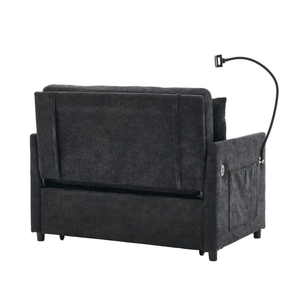 Divano letto singolo ¨C Minimal ¨C tessuto grigio 90x200 cm