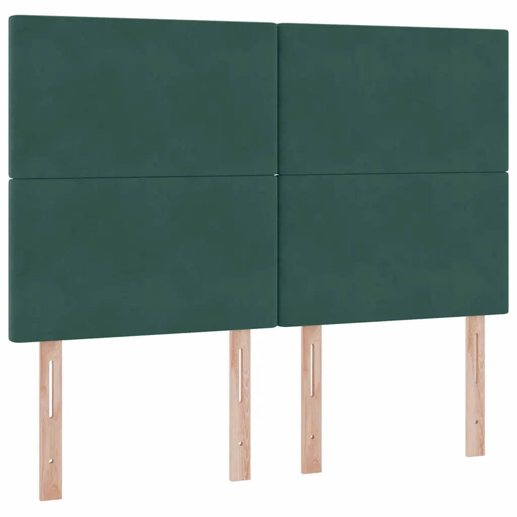 Letto con contenitore LED e materasso Verde Scuro 140 x 200 cm