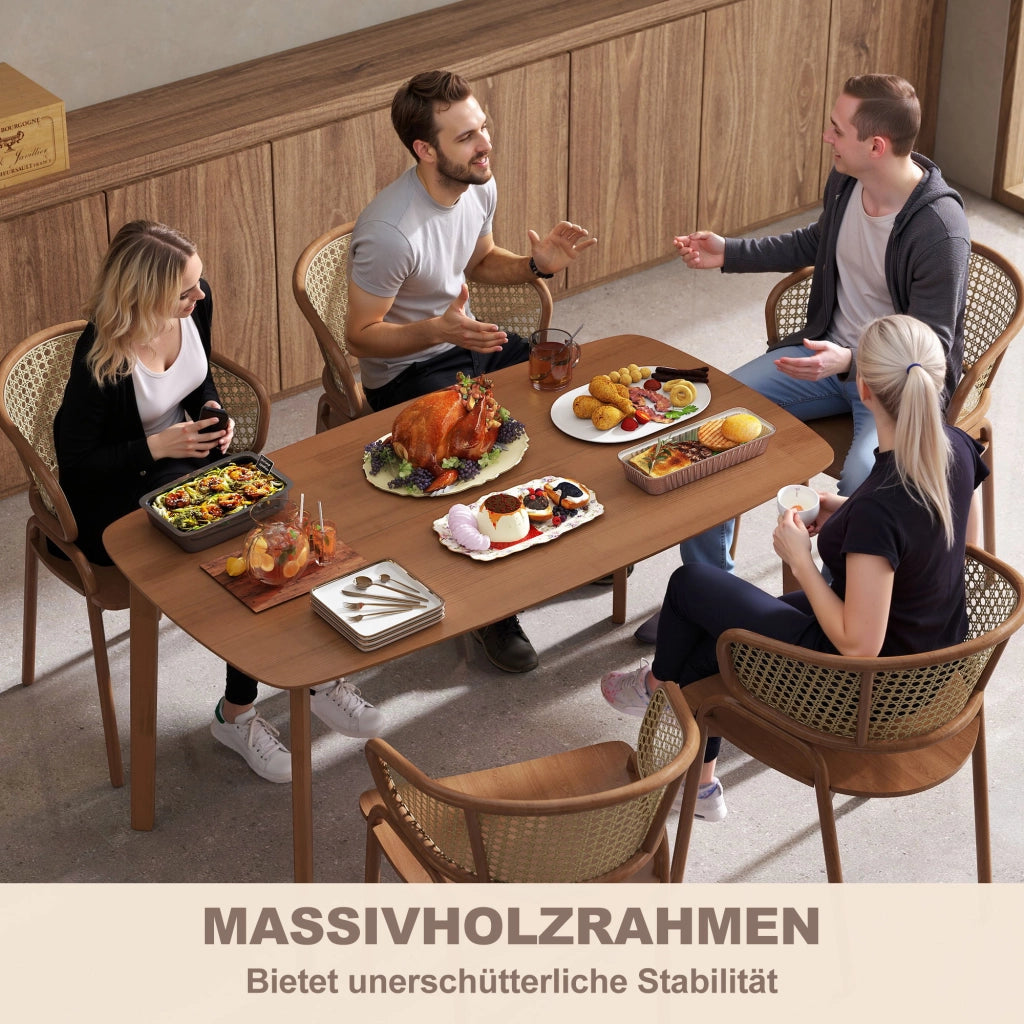 Tavolo da pranzo in legno allungabile ¨C zephmum ¨C marrone 150x80 cm