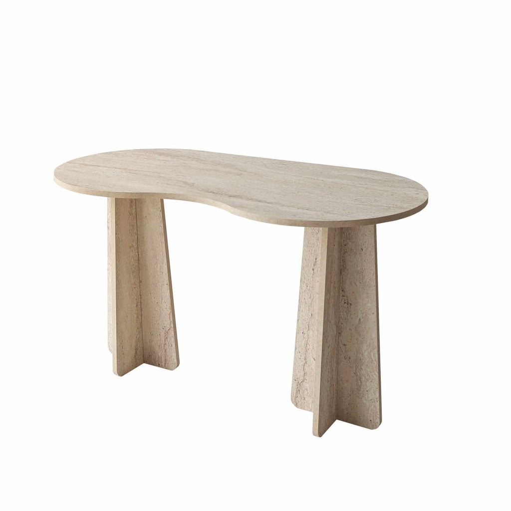 Scrivania "infinita" in legno 120 x 60 x 75 cm - Travertino