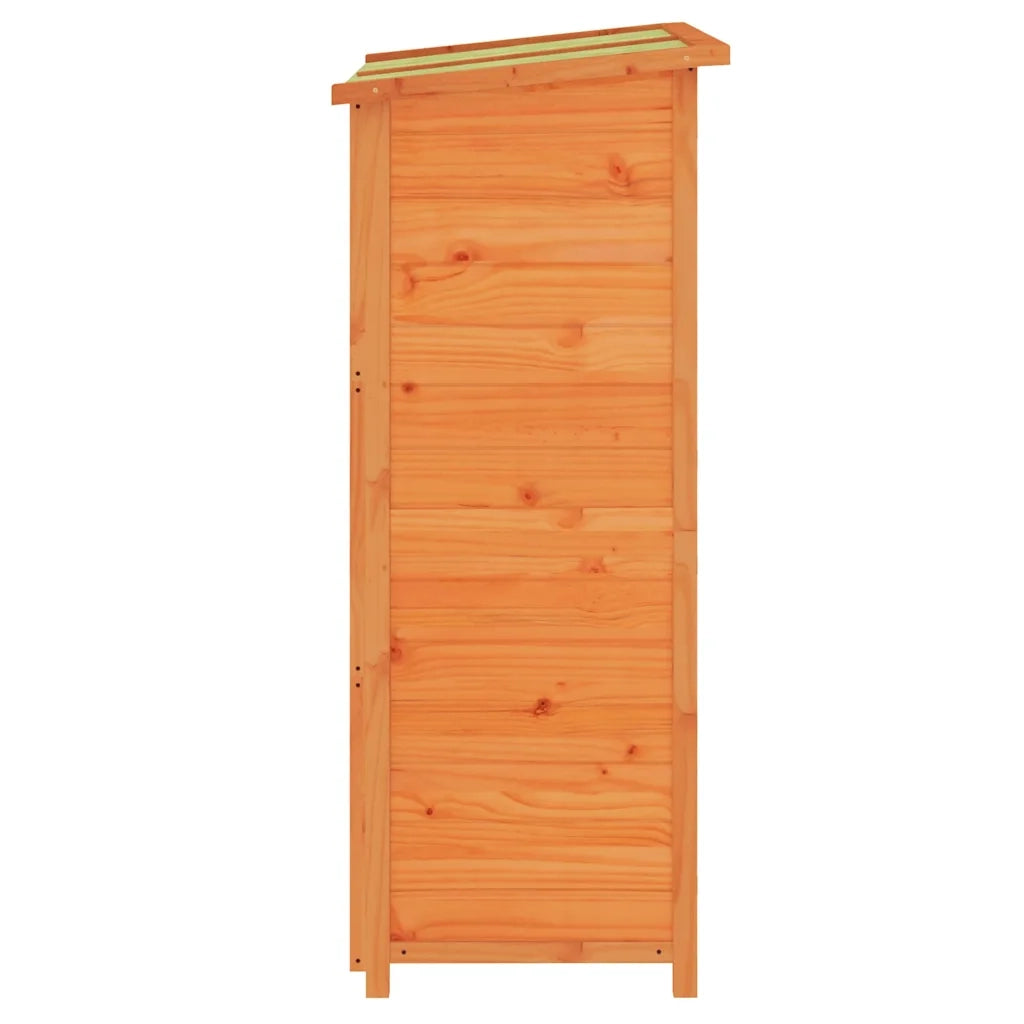Rimessa da Giardino-Capanno da Giardino Marrone 83x57x140 cm Legno Massello di Pino