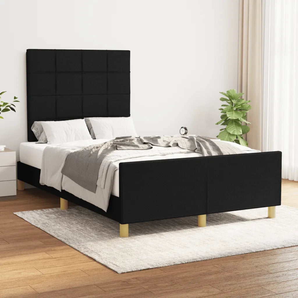 Giroletto senza Materasso Nero 120x190 cm in Tessuto 3270515