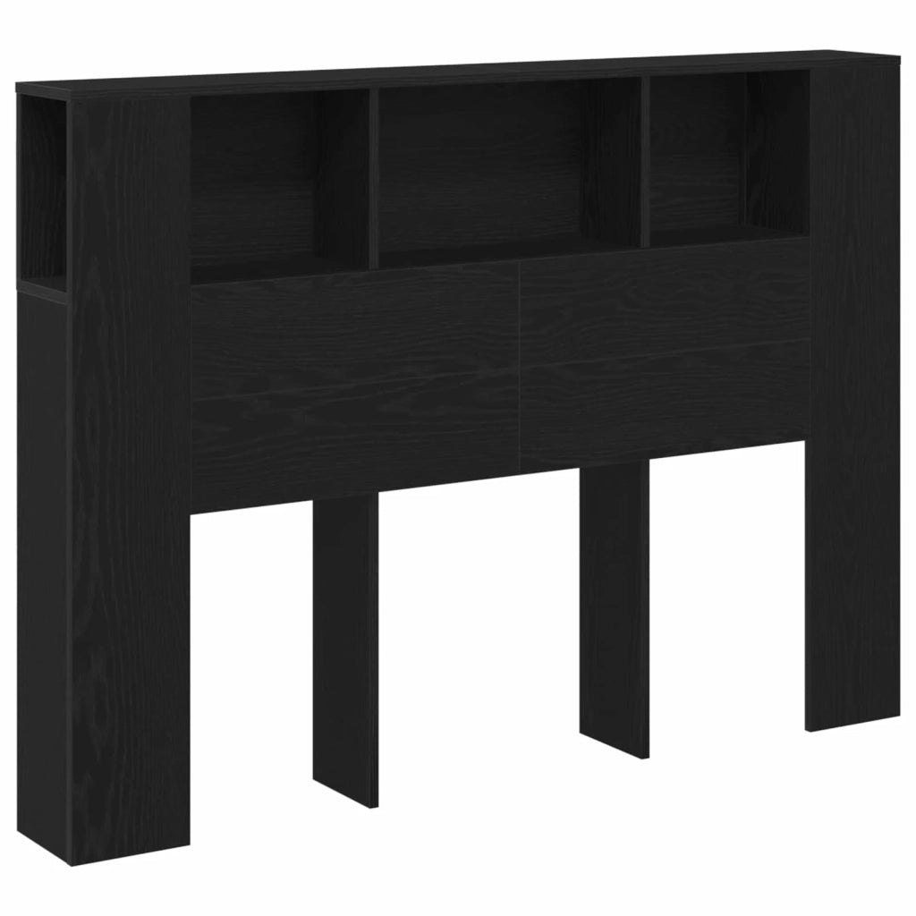 Testata del letto Rovere Nero Legno ingegnerizzato 862758