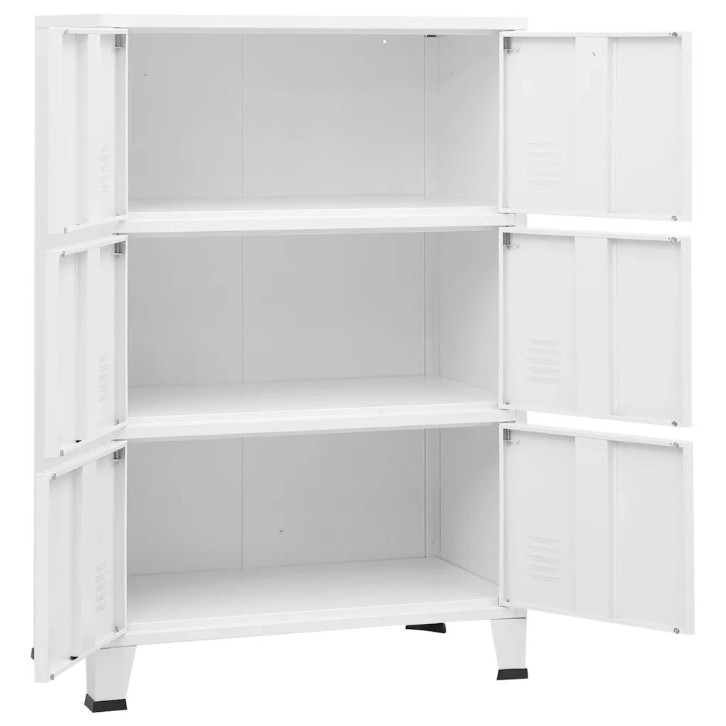 Armadio Classificatore Industriale Bianco 75x40x115 cm Metallo 339629