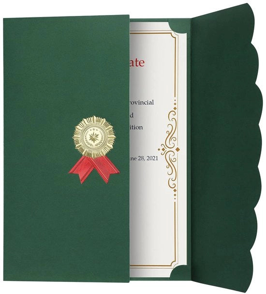 Map per certificati A4 con custodia per 5 certificati copertina cartonata carta per certificati map per documenti omslag per certificati map per certificati