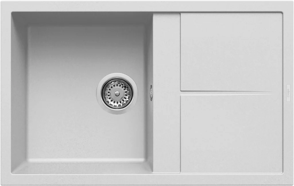 Lavello UNICO 300 79X50 1 vasca + gocciolatoio BIANCO 68