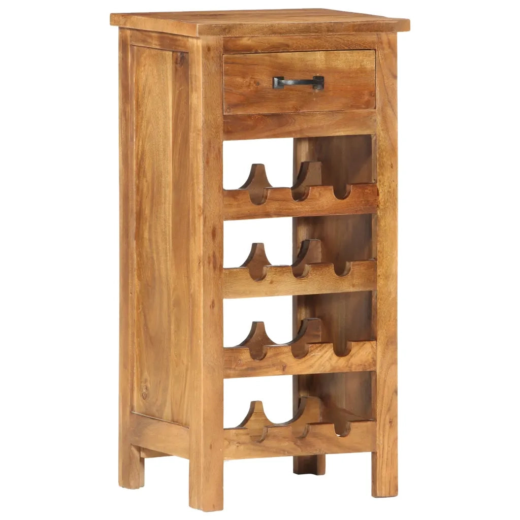 Mobiletto Portavini 40x30x80 cm in Legno Massello di Acacia 287482