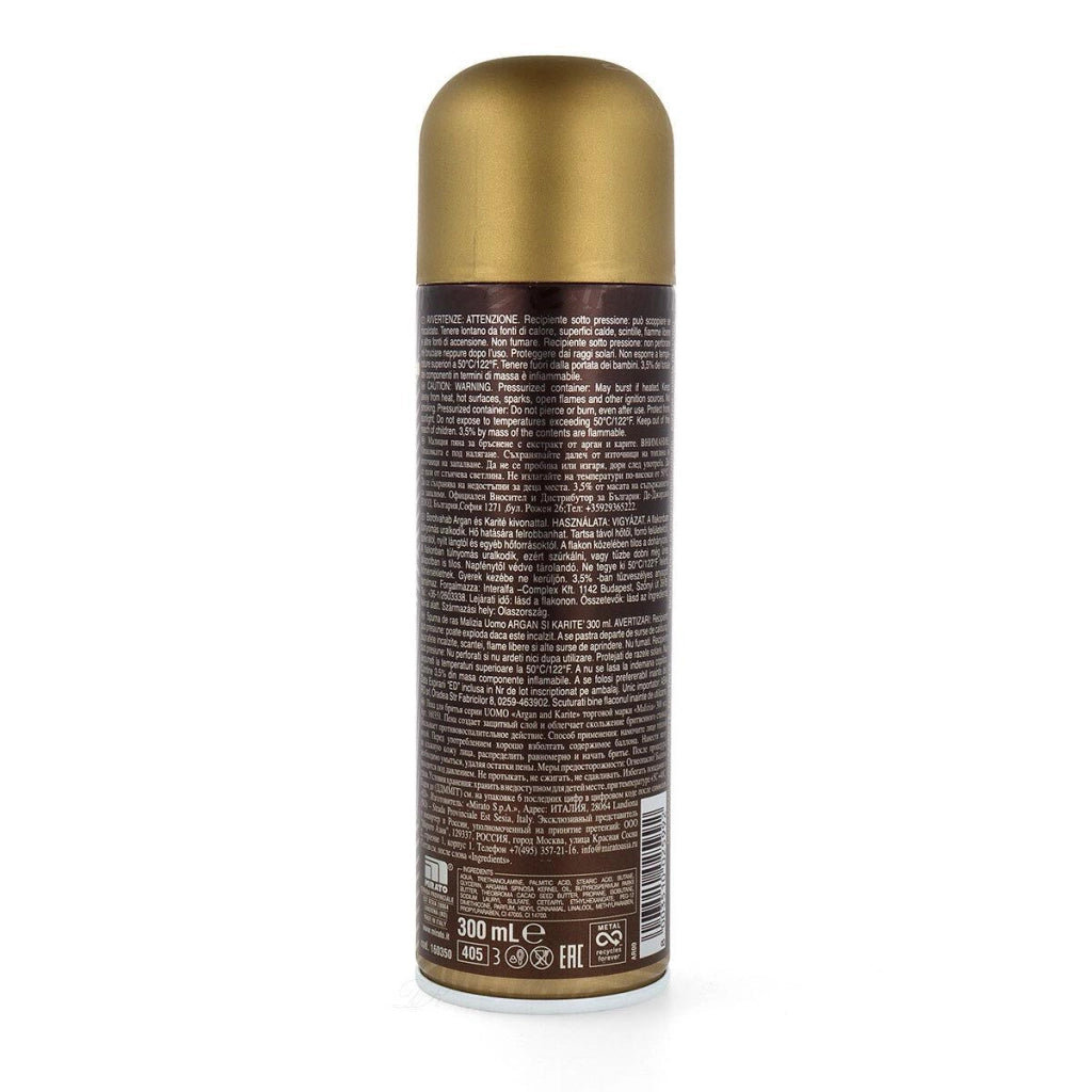 MALIZIA SCHIUMA DA BARBA 300 ML OLIO DI ARGAN & BURRO DI KARITE'