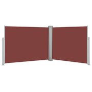 Tenda da sole laterale retrattile/schermo protettivo per patio giardino terrazza balcone 140 x 1000 cm marrone 02_0007407