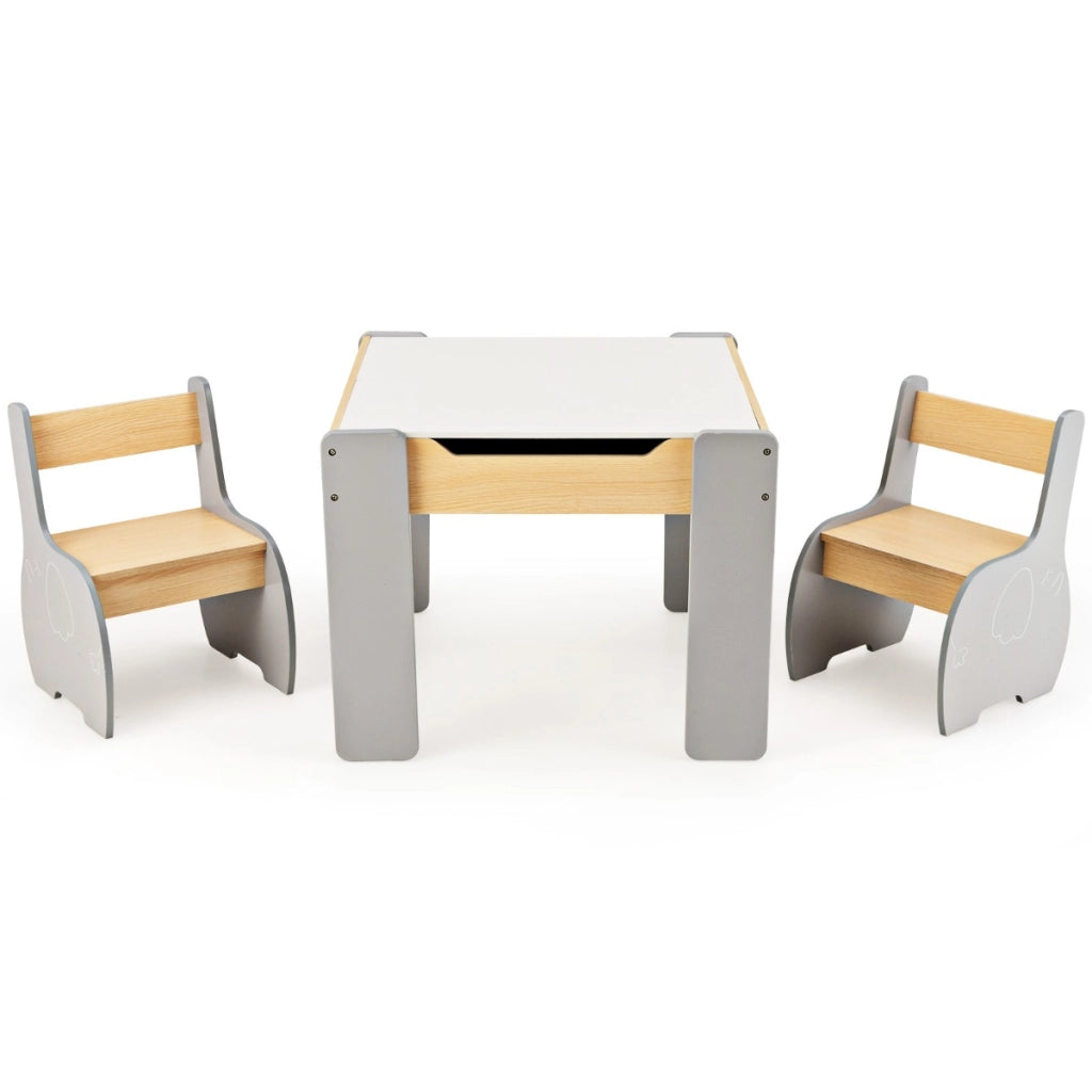 Set di tavolo e sedie per bambini e scaffale per bambini-Set di mobili 3 PCS e libreria perfetta per la stanza dei giochi