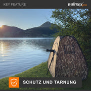 tenda mimetica pop-up per fotografia naturalistica e osservazione della fauna - 1100 x 1100 x 1400 mm - Rapido da montare e smontare con finestre laterali e borsa di trasporto, tenda
