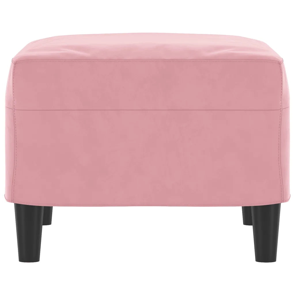 Poggiapiedi Rosa 60x50x41 cm in Velluto 349296