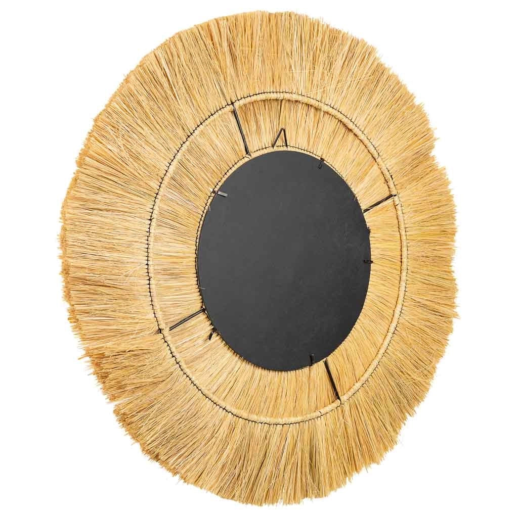 Specchio in fibra naturale marrone 100x100x3h