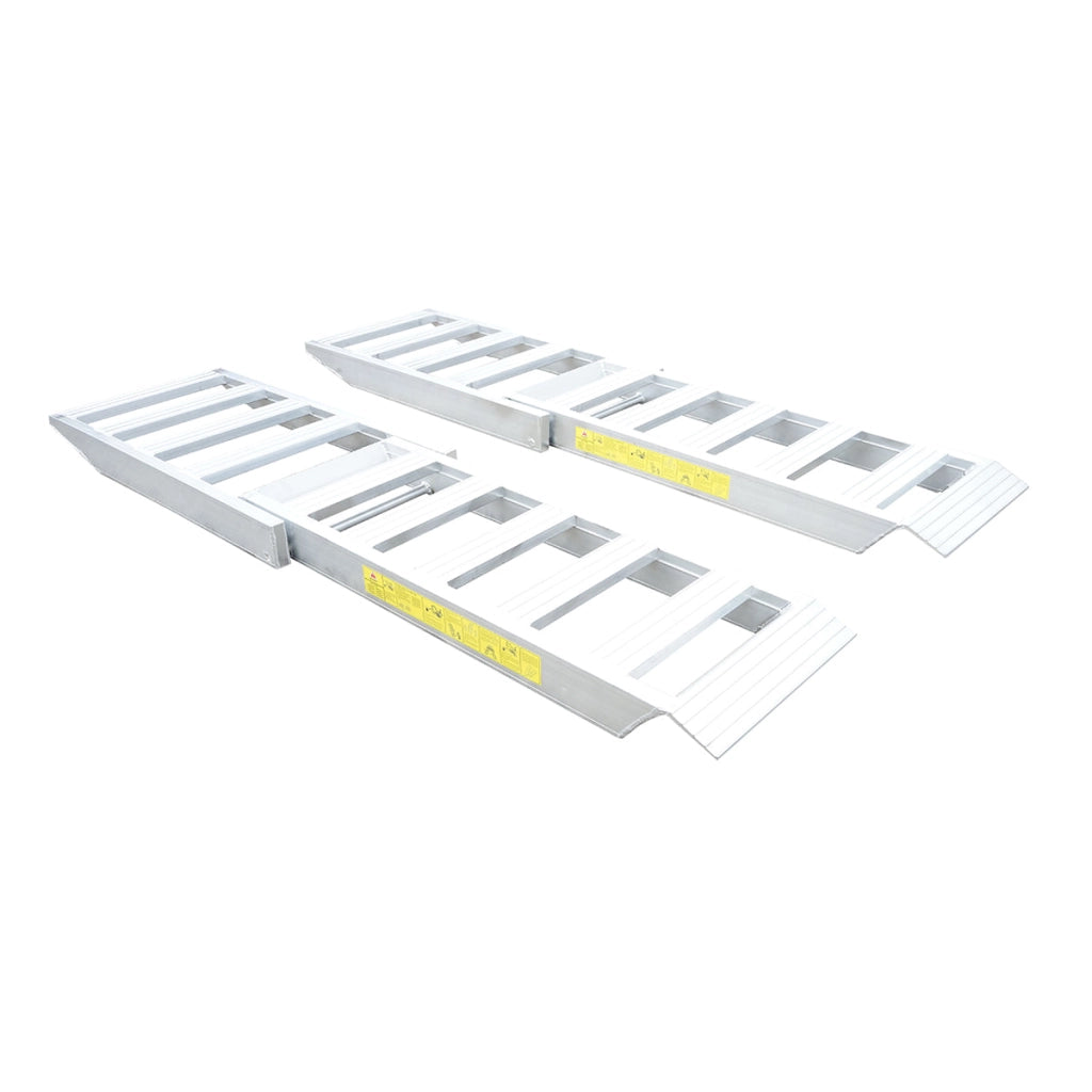 Set di rampe pieghevoli in alluminio da 1 tonnellata per carico/scarico 250x60x10,5 cm