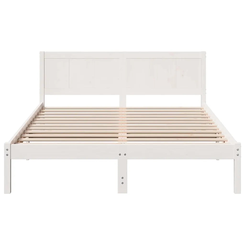Struttura del letto Bianco 160 x 200 cm Legno massello di pino 872183