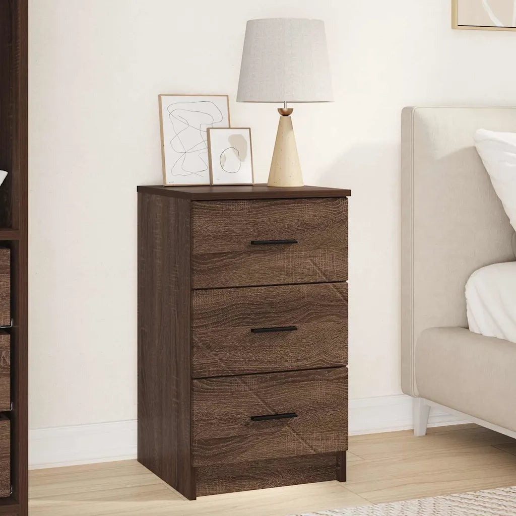 Armadio da Notte con cassetto Rovere marrone 38 x 38 x 66 cm