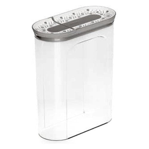 Stefanplast 55012 Tosca Barattolo Portacereali Ermetico 2 Lt BPA Free Lavabile in Lavastoviglie colore Grigio Bianco